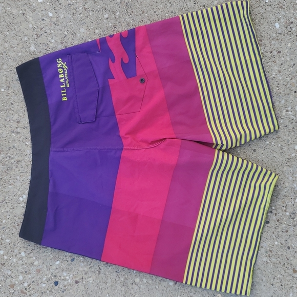 Billabong Platinum Recycler Series Board Shorts Swim Trunks 32 Stripes - Picture 6 of 7